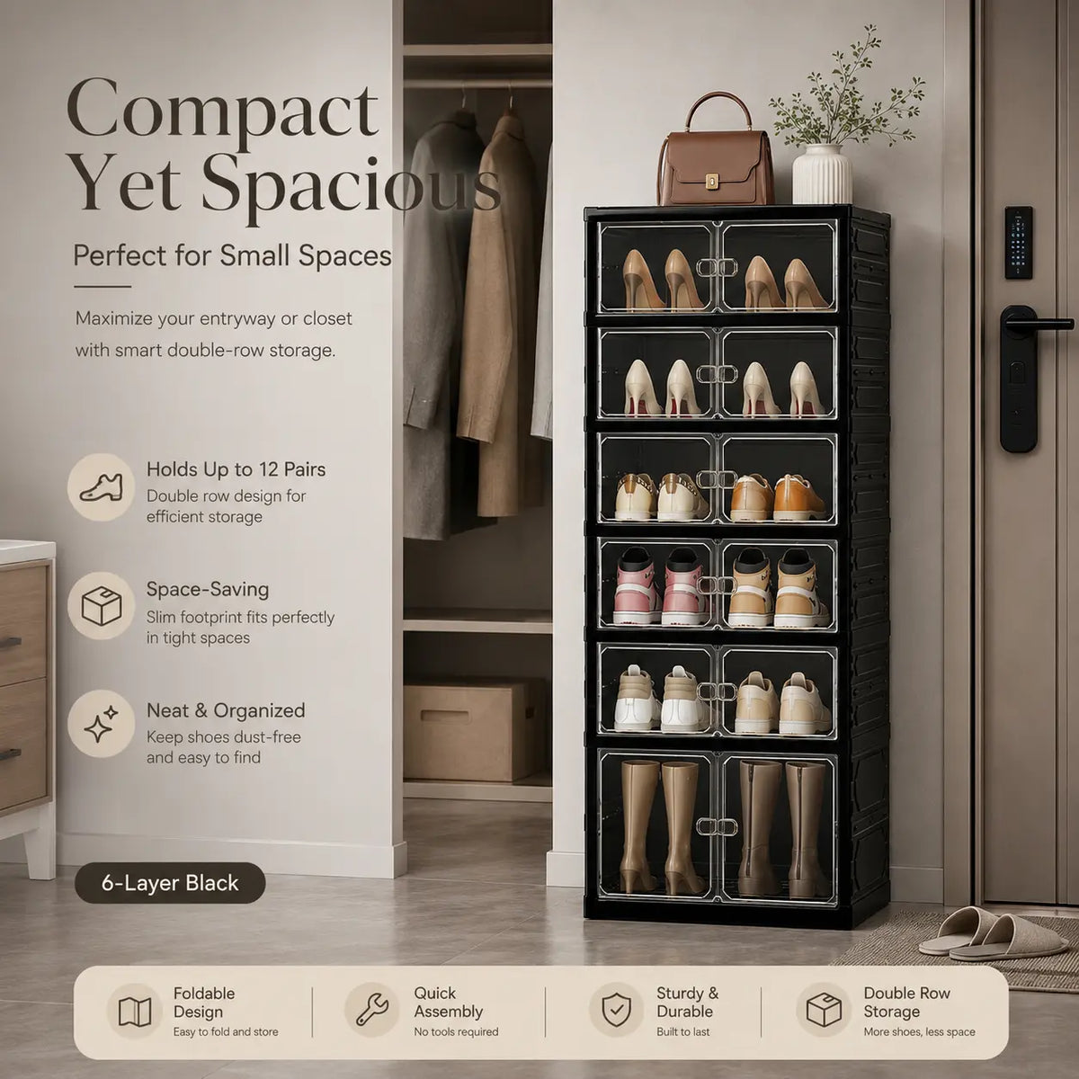 UFORU Folding Shoe Cabinet
