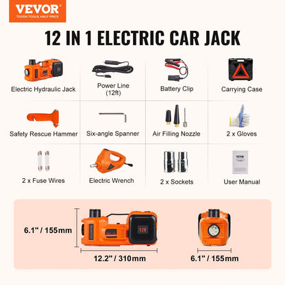 VEVOR 12-in-1 Electric Car Jack 5Ton