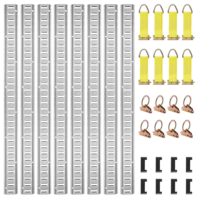 VEVOR E-Track Tie Down Rail Kit 32PCS 1500lb