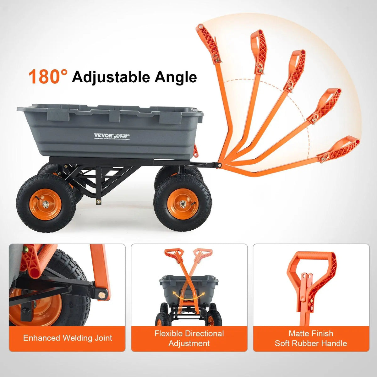 Poly Garden Dump Cart – 2-in-1 Handle