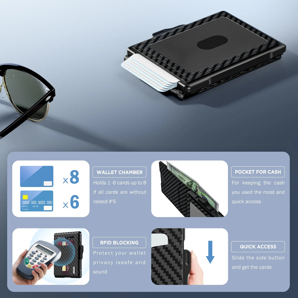Umoven RFID Blocking Pop-Up Wallet