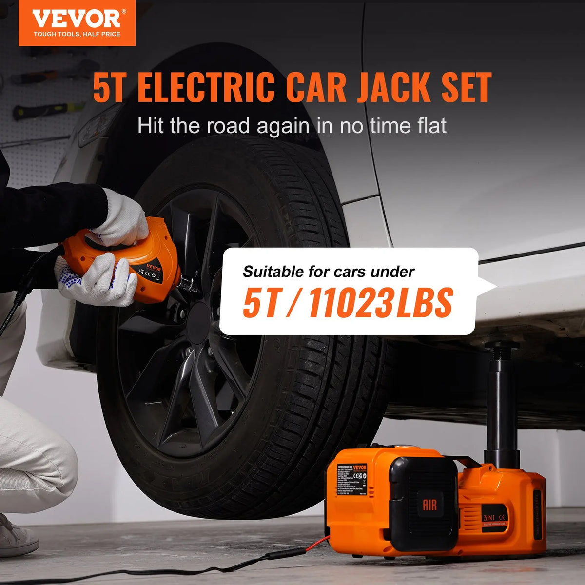 VEVOR 12-in-1 Electric Car Jack 5Ton