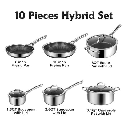 SNOWCLAD Hybrid Nonstick Cookware Set
