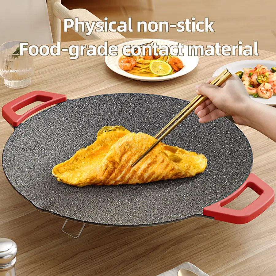 Electric Round Comal Grill – 1000W Indoor Teppanyaki