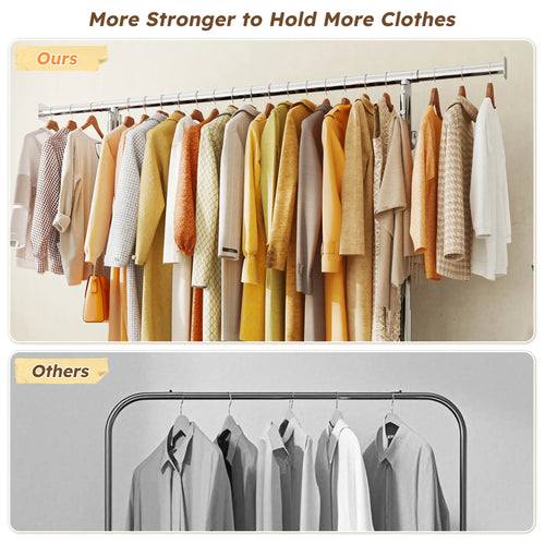 BePatio Heavy Duty Clothing Rack | 220 LBS | Adjustable & Rolling