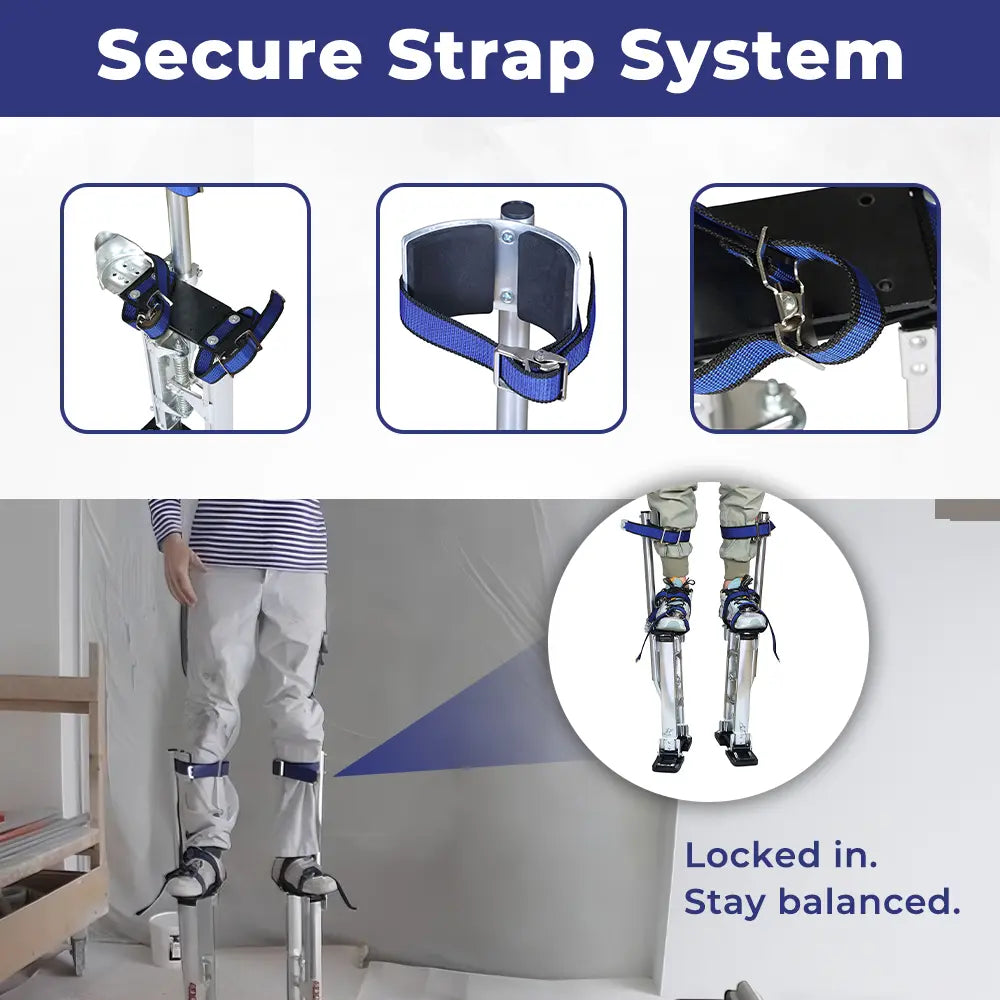 Aluminum Drywall Stilts – Adjustable Height