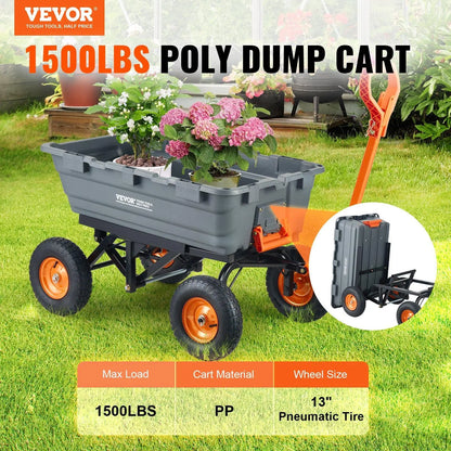 Poly Garden Dump Cart – 2-in-1 Handle