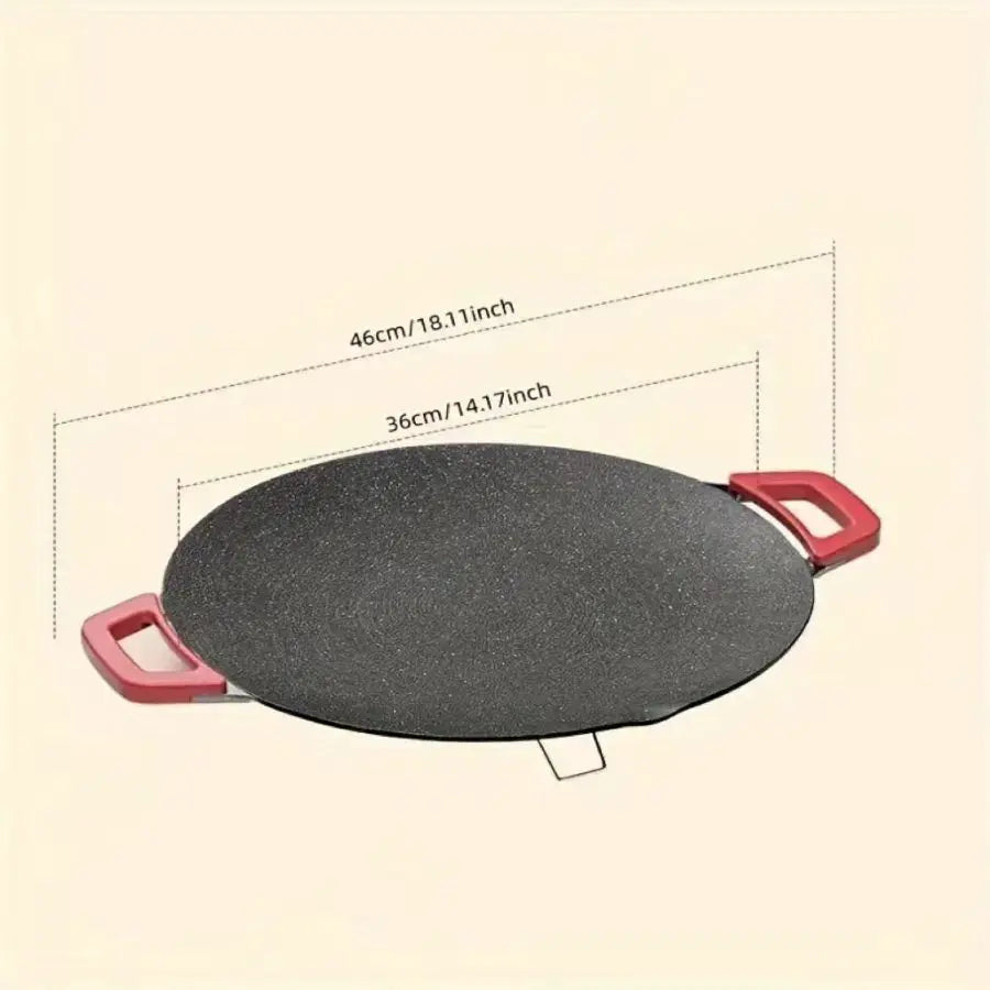 Electric Round Comal Grill – 1000W Indoor Teppanyaki