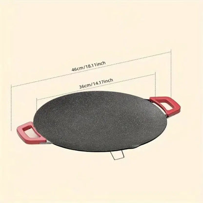 Electric Round Comal Grill – 1000W Indoor Teppanyaki