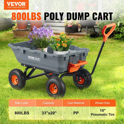 Poly Garden Dump Cart – 2-in-1 Handle