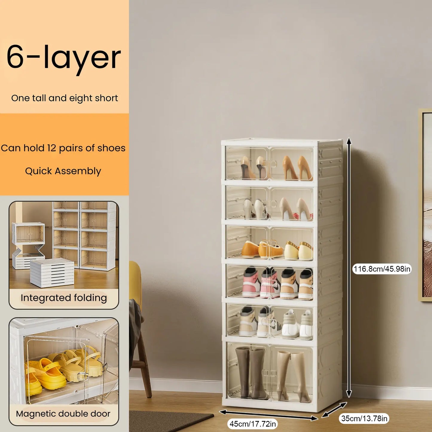 UFORU Folding Shoe Cabinet