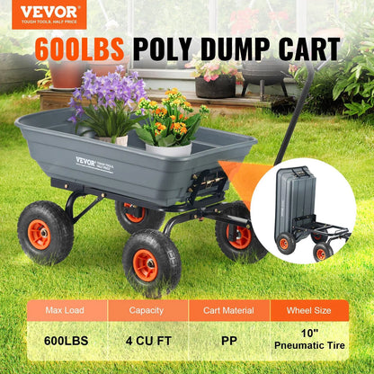 Poly Garden Dump Cart – 2-in-1 Handle