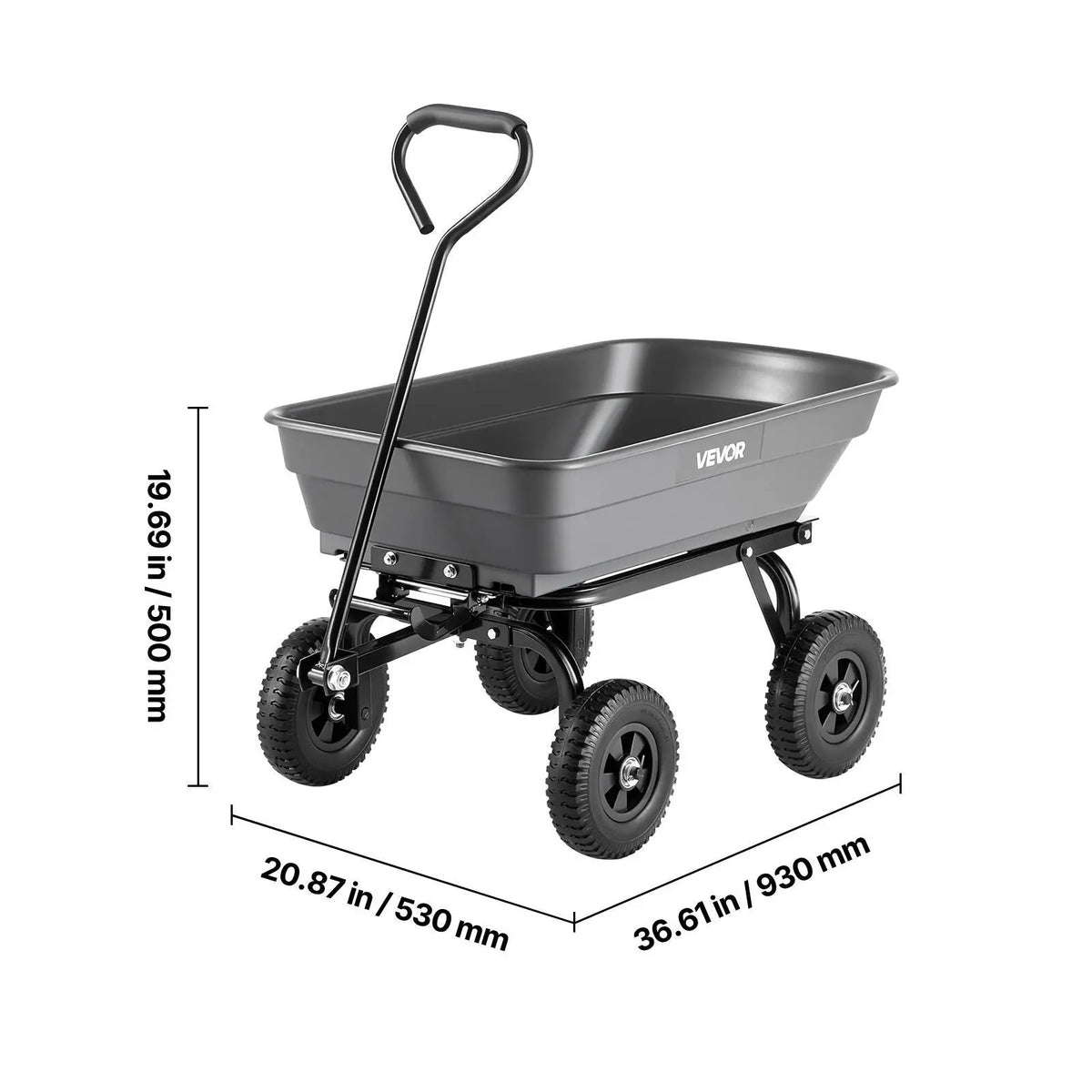 Poly Garden Dump Cart – 2-in-1 Handle