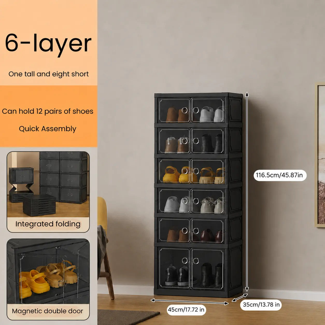 UFORU Folding Shoe Cabinet