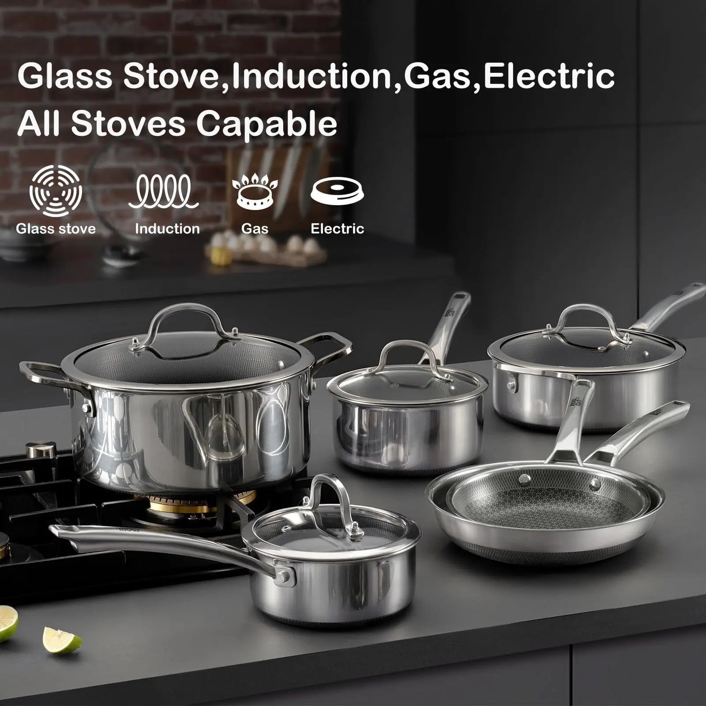 SNOWCLAD Hybrid Nonstick Cookware Set