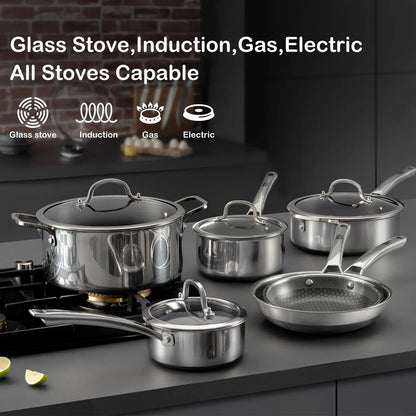 SNOWCLAD Hybrid Nonstick Cookware Set