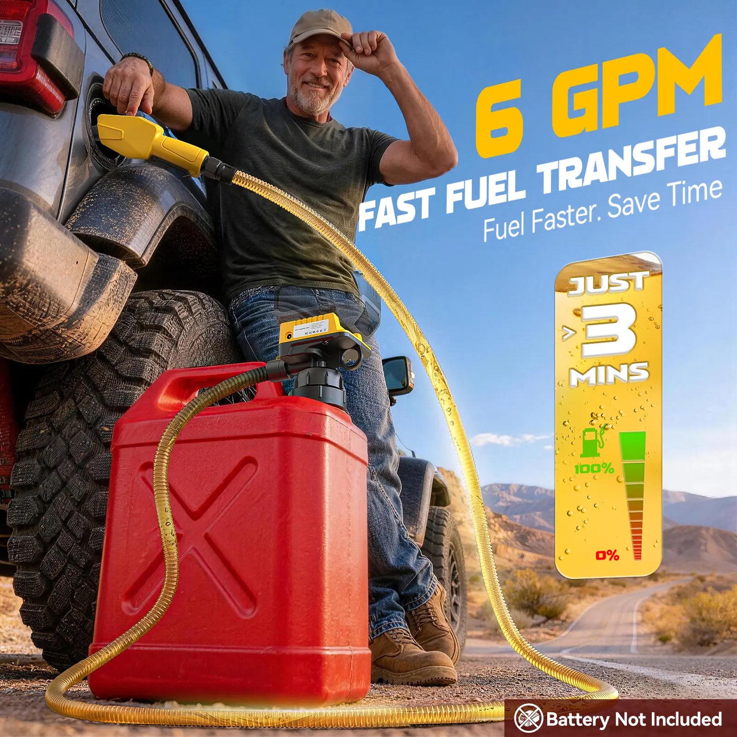 Cordless Fuel Transfer Pump 6 GPM
