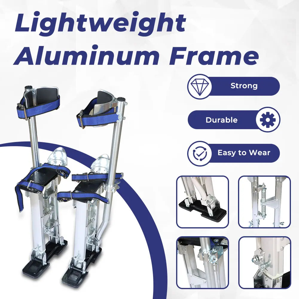 Aluminum Drywall Stilts – Adjustable Height