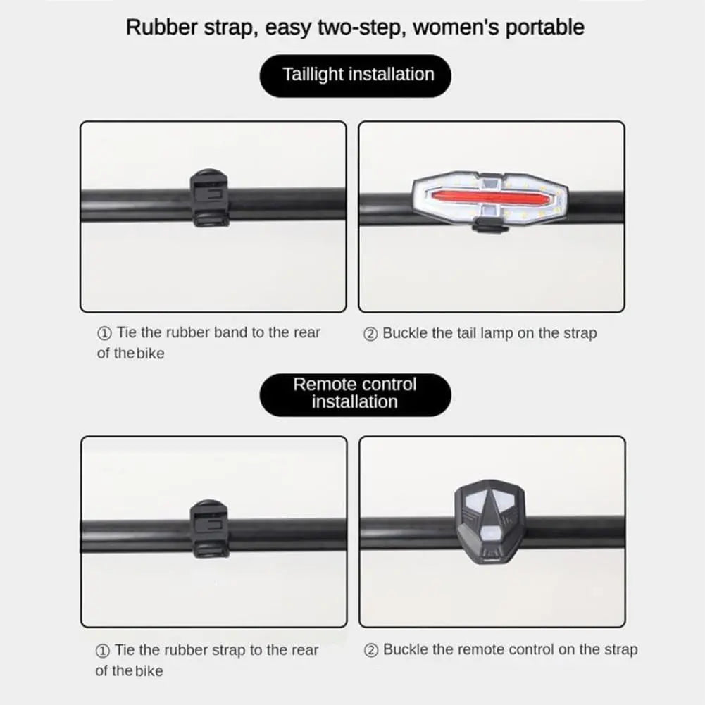 Solar Bike Tail Light – 5 Modes, USB Rechargeable