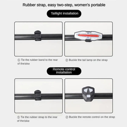 Solar Bike Tail Light – 5 Modes, USB Rechargeable