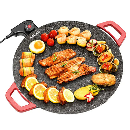 Electric Round Comal Grill – 1000W Indoor Teppanyaki