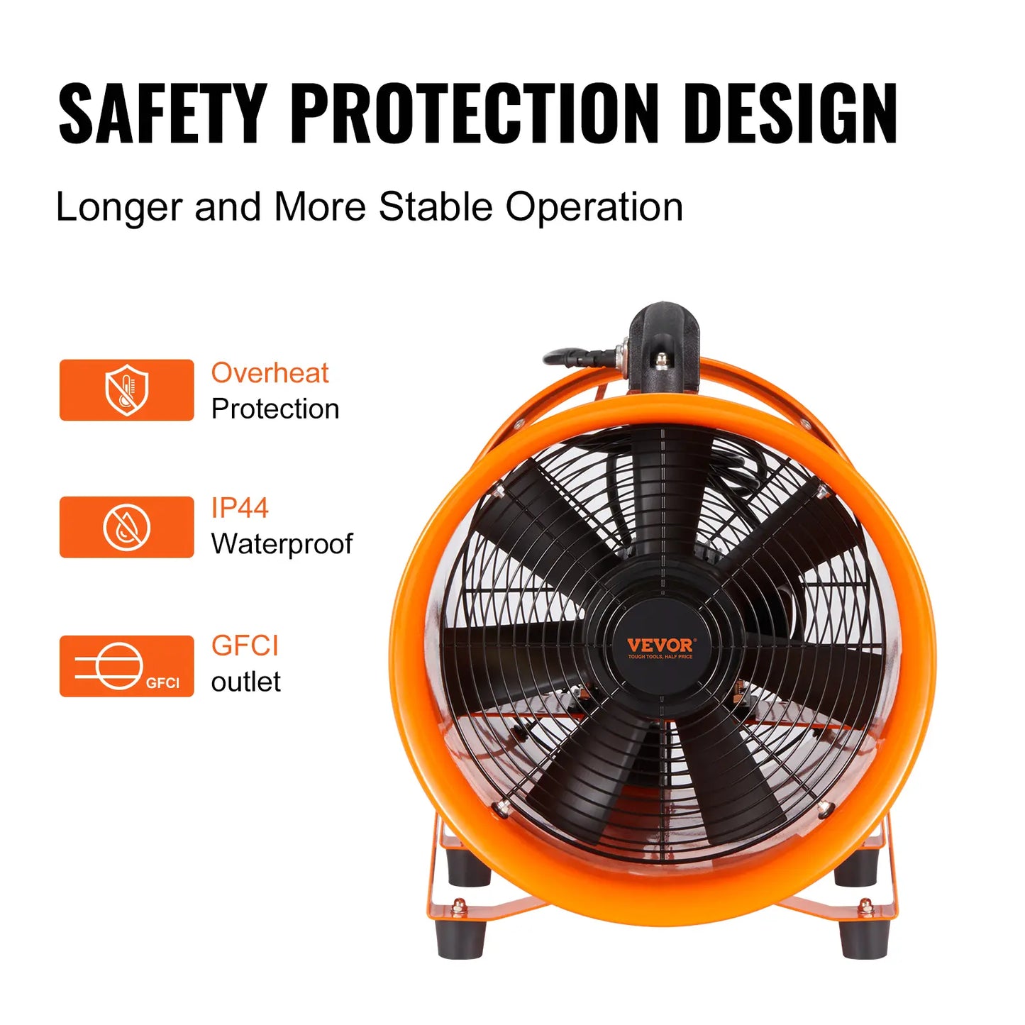 VEVOR Portable Ventilator with Duct Hose
